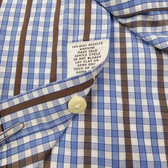 Peter Millar Shirt Mens XXL Blue Check Designer American Preppy Casual Timeless - Picture 6 of 9